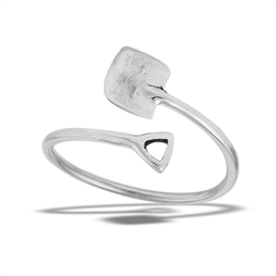 Sterling Silver Adjustable Shovel Ring