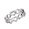 Sterling Silver Endless Inverted Heart Ring