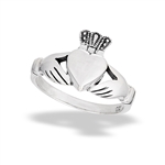 Sterling Silver Claddagh Poison Ring (Opens)