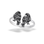 Sterling Silver Raven Mates Ring