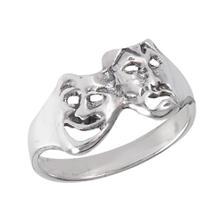 Sterling Silver Comedy Tragedy Ring