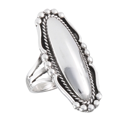 Sterling Silver Braided Oval Ring