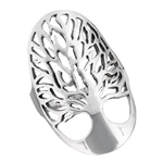 Sterling Silver Heavy Tree Of Life Ring