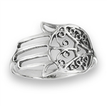 Sterling Silver Hand Of Fatima Ring