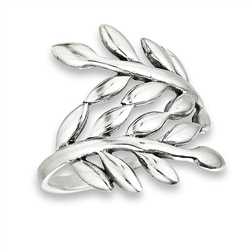Sterling Silver Friendly Leaves Ring