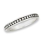 Sterling Silver Thin 360 Degree Dot Ring