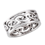 Sterling Silver Heavy Celtic Weave Ring