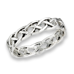 Sterling Silver Intricate Weave Ring