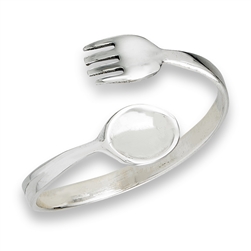 Sterling Silver Fork and Spoon Adjustable Ring