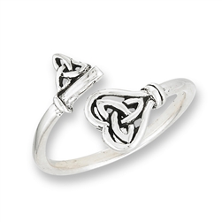 Sterling Silver Double Triquetra Key Ring