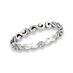 Sterling Silver "S" Swirl Design Ring