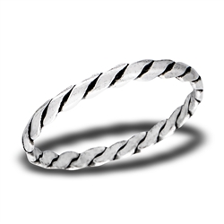 Sterling Silver Micro Twist Ring