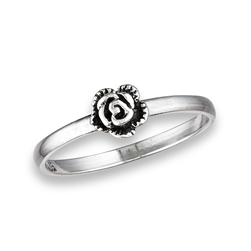 Sterling Silver Small Rose Ring