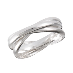 Sterling Silver 3-Band Ring