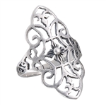 Sterling Silver Filigree with Scroll Ring