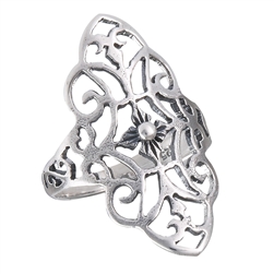 Sterling Silver Filigree with Scroll Ring