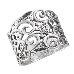 Sterling Silver Victorian Filigree Ring