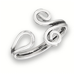 Sterling Silver Swirl Toe Ring