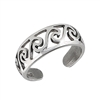 Stylish 7 mm Sterling Silver Swirl Toe Ring in Wholesale Bulk Purchasing