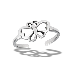 Sterling Silver Butterfly Toe Ring