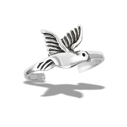 Sterling Silver Flying Bird Ring