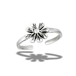 Sterling Silver Cute Daisy Toe Ring