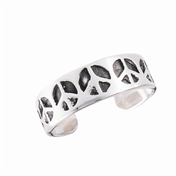 Sterling Silver Peace Toe Ring