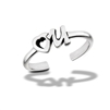 Sterling Silver Heart You Toe Ring
