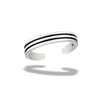 Sterling Silver High Polish "Lines" Toe Ring
