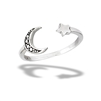 Sterling Silver Crescent Moon And Star Toe Ring