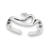 Sterling Silver Windy Waves Toe Ring