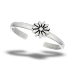 Sterling Silver Daisy Flower Toe Ring