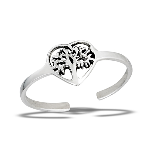 Heart Sterling Silver Toe Ring*