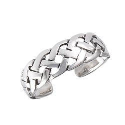 Classic & Stylish 6 mm Sterling Silver Weave Toe Ring in Wholesale Bulk Purchasing