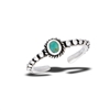 Sterling Silver Bali Style Toe Ring With Synthetic Turquoise