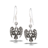 Sterling Silver Swooping Raven Earring