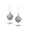 Sterling Silver Swirly Yin And Yang Dangle Earring With Granulation