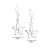 Sterling Silver Simple Dangle Flower Earring