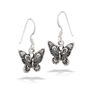 Sterling Silver Detailed Butterfly Earrings