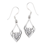 Sterling Silver Dangle Celtic Weave And Knot Earring