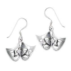 Sterling Silver Comedy Tragedy Earring