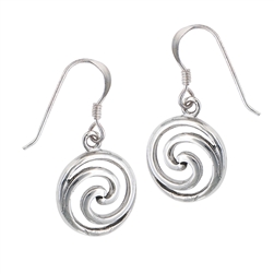 Sterling Silver Swirl Dangle  Earring