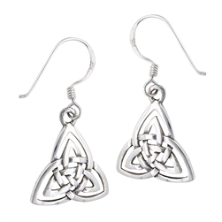 Sterling Silver Double Triquetra Earring