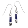 Sterling Silver Earring with Synthetic Lapis