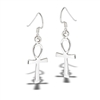 Sterling Silver Small Ankh Dangle Earring