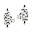 Sterling Silver Mirrored Leaves Ear Cuff