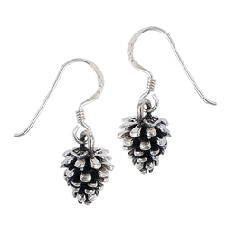 Sterling Silver Pine Cone Earring