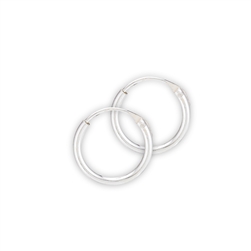 Sterling Silver 1.5 mm x 13 mm Continuous Hoop Earring