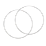 Sterling Silver 1.5 mm x 65 mm Continuous Hoop Earring