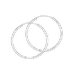 Sterling Silver 2.0 mm x 35 mm Continuous Hoop Earring